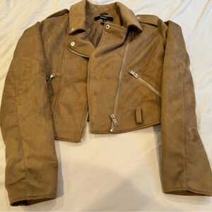 Forever 21 suede color motorcycle jacket